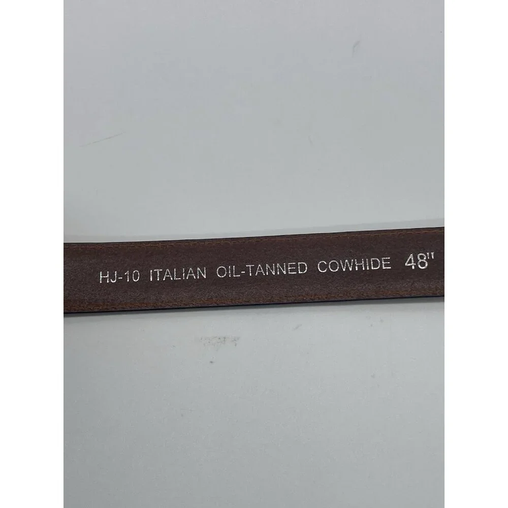 Men's Genuine Italian Leather Belt 48” Preppy Casual Career Party Brown‎ Tan